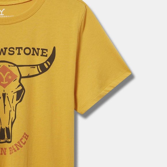 NWT Torrid Yellowstone Classic Fit Cotton Crew Tee - Picture 4 of 4